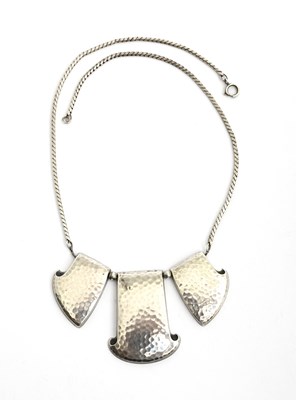 Lot 572 - A WMF Art Nouveau silver necklace, three...