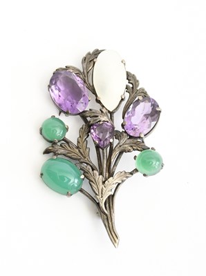Lot 549 - A Bernard Instone silver Tree brooch, cast as...