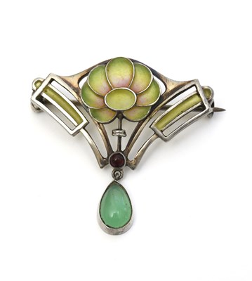 Lot 546 - A Pforzheim Jugendstil silver and plique a...