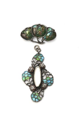 Lot 579 - A Liberty & Co silver and enamel pendant...
