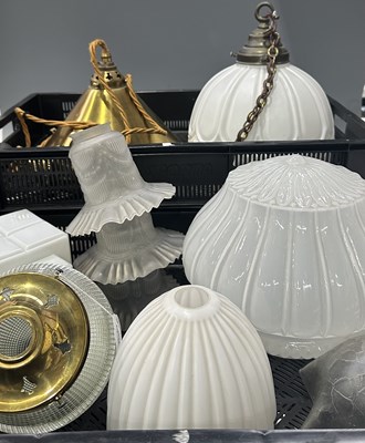 Lot 51 - A rise and fall brass pendant light, early...