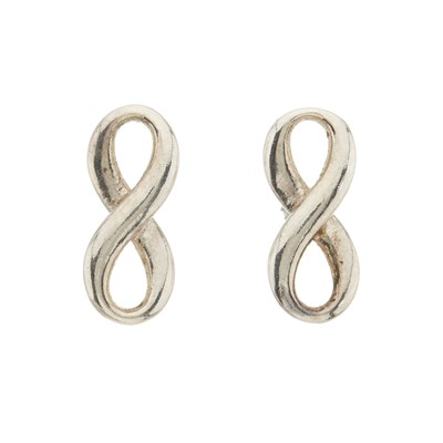 Lot 416 - Tiffany & Co., a pair of Infinity stud earrings.