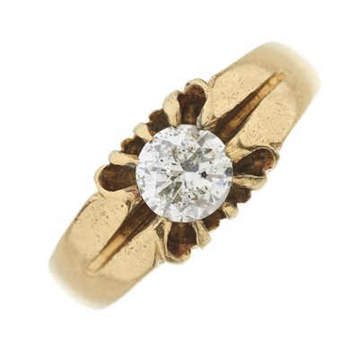 Lot 24 - An 18ct gold single stone brilliant-cut diamond ring