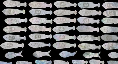 Lot 117 - A large collection of Chinese mother of pearl...