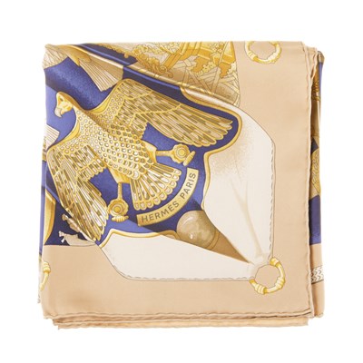 Lot 364 - Hermes, a Soleil De Soie silk scarf, designed...