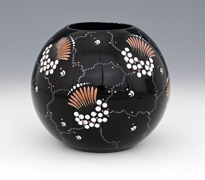 Lot 176 - Michel Herman, an Art Deco enamelled black...