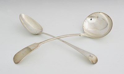 Lot 167 - A George III old English pattern basting spoon,...
