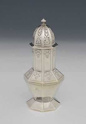 Lot 200 - A Victorian silver octagonal caster, by John...