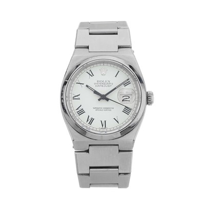 Lot 217 - Rolex, a stainless steel Oysterquartz Datejust bracelet watch