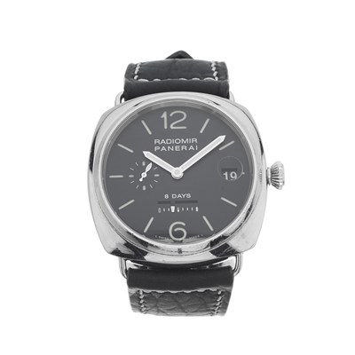 Lot 214 - Panerai, a stainless steel Radiomir 8 Days wrist watch