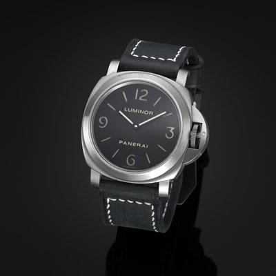 Lot 215 - Panerai, a titanium Luminor Base Titanio wrist watch