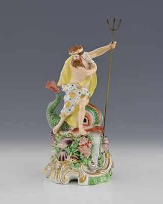 Lot 639 - Derby, a porcelain figure group of Neptune,...