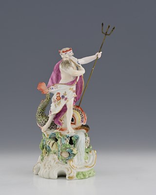 Lot 638 - Derby, a porcelain figure group of Neptune,...