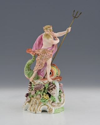 Lot 636 - Derby, a porcelain figure group of Neptune,...