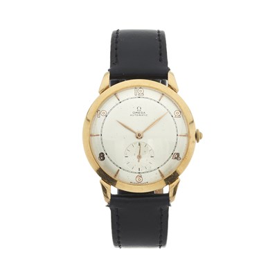 Lot 209 - Omega, a yellow metal wrist watch