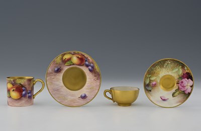 Lot 615 - Maybury for Royal Worcester, a fruit painted...