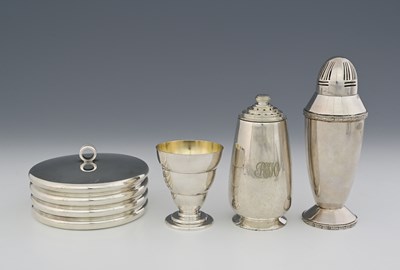 Lot 64 - Art Deco silver plated wares including a...
