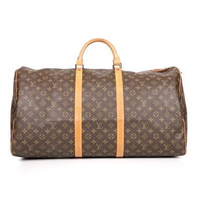 Lot 392 - Louis Vuitton, a monogram Keepall 60 luggage...