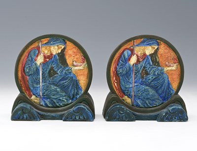 Lot 248 - Mary Watts for Compton Pottery, a pair of Arts...