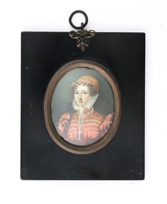 Lot 504 - British School, 19th Century, an oval portrait...