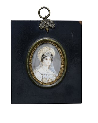 Lot 506 - 19th Century School, an oval portrait...