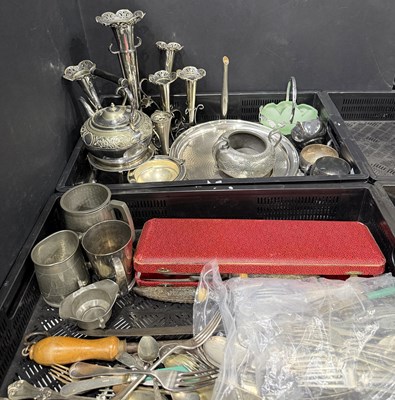 Lot 28 - An Art Nouveau style silver-plated four-branch...