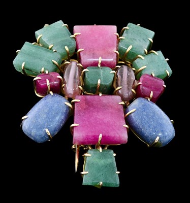 Lot 441 - A multi-gem brooch