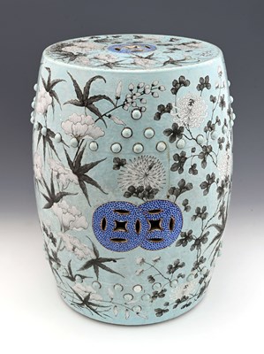 Lot 119 - A Chinese porcelain garden seat, Qing dynasty,...