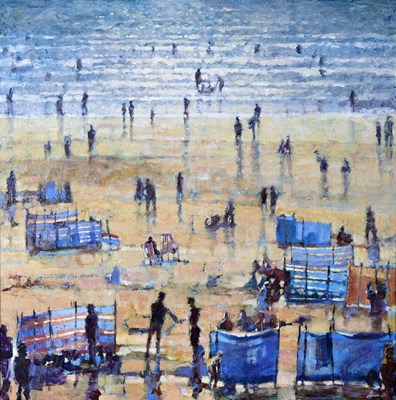 Lot 358 - John Hammond (British, 1961-2023), Beach Scene...