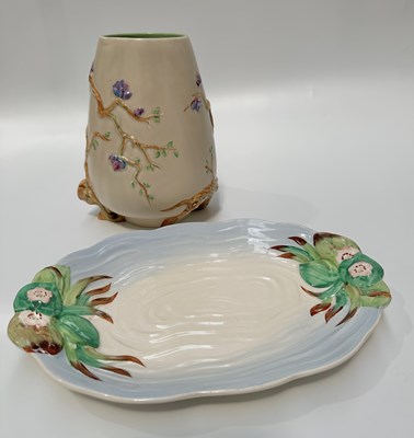 Lot 88 - A Clarice Cliff vase, Shape No.989, moulded...