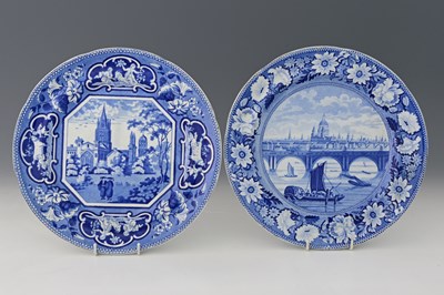 Lot 646 - A Ridgway blue and white Scenes of Oxford and...