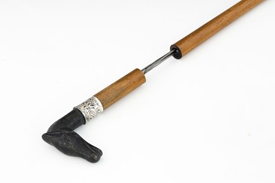 Lot 552 - A Victorian sword stick with cast bronze...