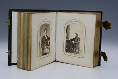 Lot 527 - A Victorian Gothic Revival embossed leather...