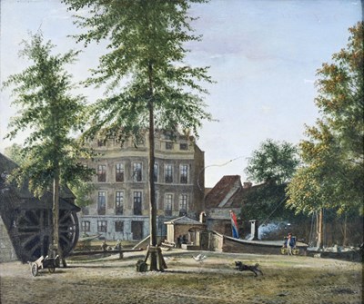Lot 323 - Circle of Isaac Ouwater, a Dutch townhouse by...