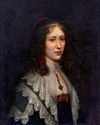 Lot 317 - Dutch School,1632, portrait of a young lady,...