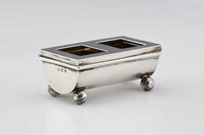 Lot 36 - An Edwardian silver double stamp box,...