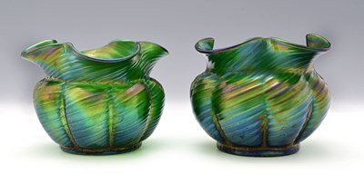 Lot 160 - Kralik, a pair of Secessionist iridescent...