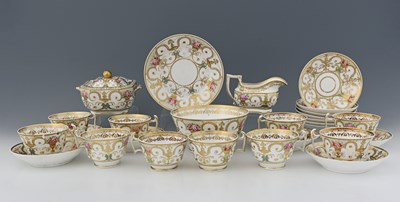Lot 618 - A Spode felspar porcelain part tea service,...