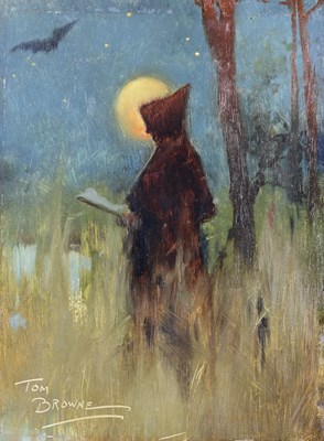 Lot 341 - Tom Browne (British, 1872-1910), a hooded...