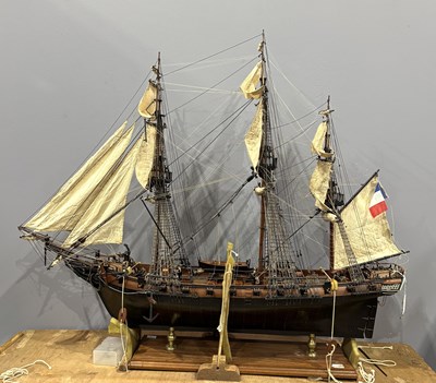 Lot 65 - A large and highly detailed ship model of 'La...