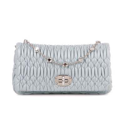 Lot 442 - Miu Miu, a matelasse crystal leather handbag,...