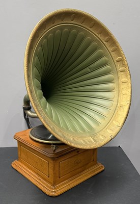 Lot 51 - A Swiss wind up Horn gramophone from the first...