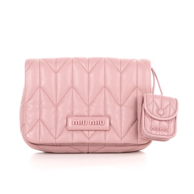 Lot 443 - Miu Miu, a nappa quilted handbag with pouch,...