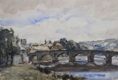Lot 285 - Vernon Wethered (British, 1865-1952), a river...