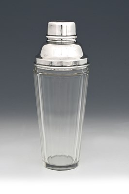 Lot 63 - An Art Deco silver plate and cut glass...