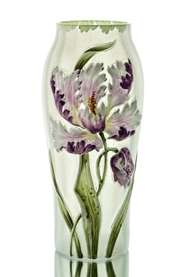 Lot 169 - An Art Nouveau relief moulded and enamelled...