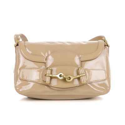 Lot 455 - Mulberry, a beige patent leather handbag,...