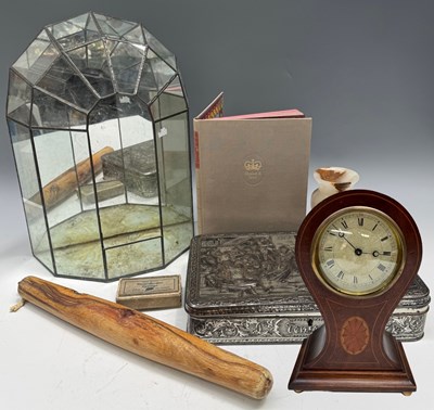 Lot 24A - A leaded glass terrarium, mirror back, 41cm...