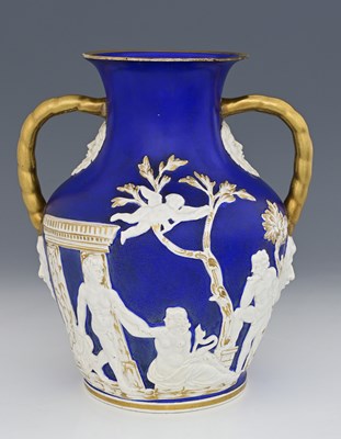 Lot 655 - A copy of the Portland Vase, probably...