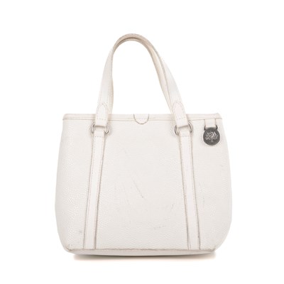 Lot 457 - Mulberry, a small white Scotchgrain handbag,...